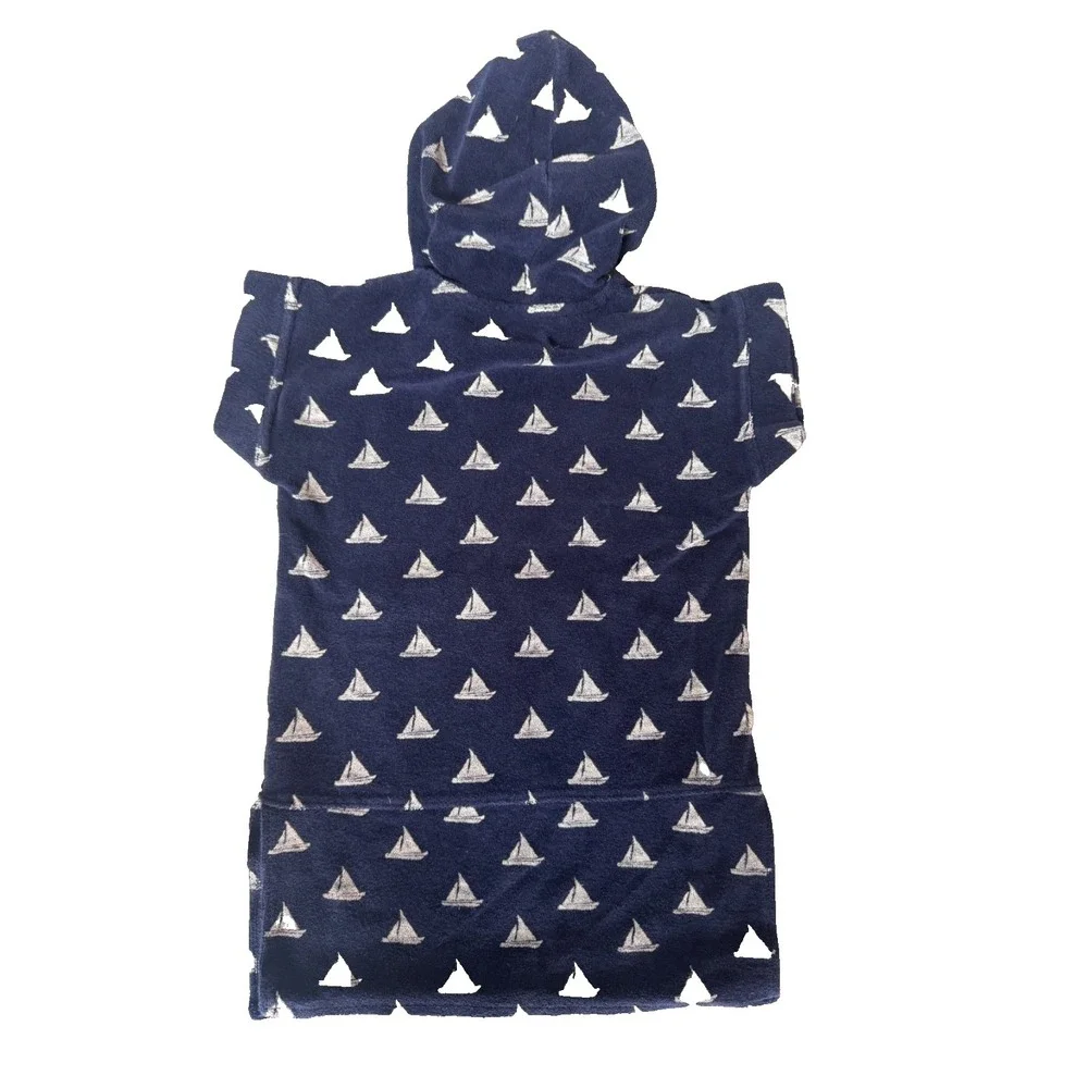 Monica + Andy Organic Cotton Navy Toddler Swim Coverup Robe Sz 2-3T Darling!